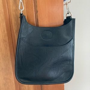 Ah-dorned Mini Black Messenger Bag with Two Straps